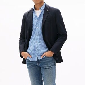 NWT Tommy Hilfiger Men’s Blue Gingham Classic Fit Stretch Button Down Shirt XL